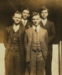 Unknowns in front, Paul & Carl Froese in back.jpg